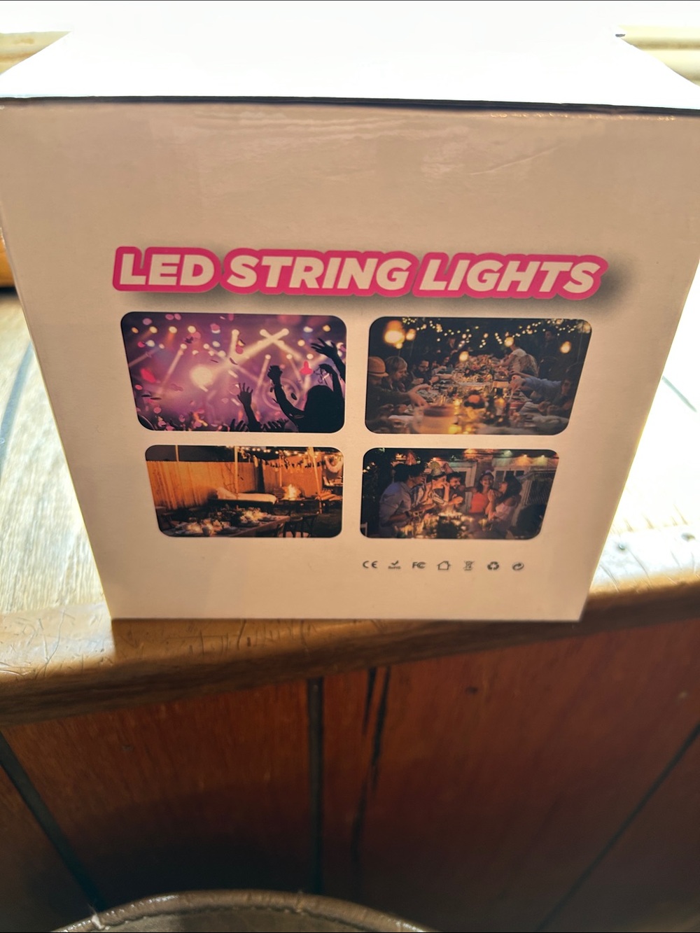 G50 LED Party String Lights - Warm White, 10 Bulbs - Picture 3 of 3